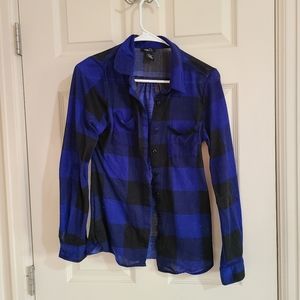 Royal blue flannel